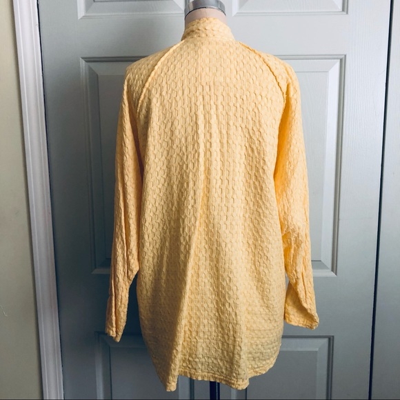 Produce Company 💯 Cotton Lightweight Jacket Top Size M Pastel Gold Yellow - Picture 8 of 10
